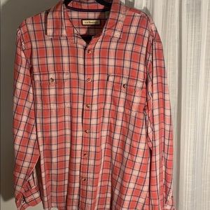 GH Bass Salmon Button Flannel - Large